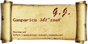 Gasparics József névjegykártya